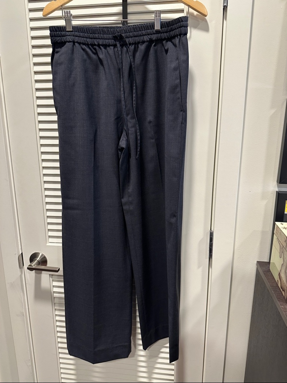 COS Women’s Gray Elastic-Waist Dress Pants